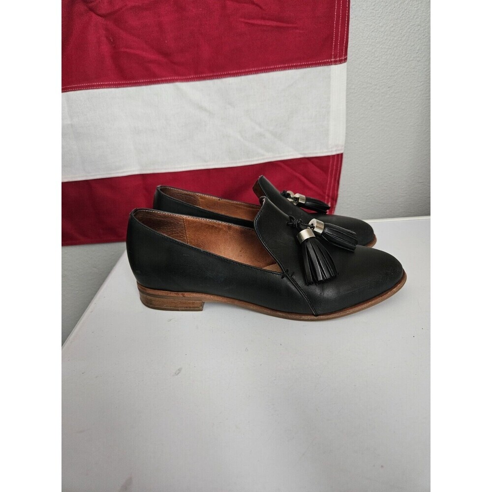 Jeffrey Campbell Lawford Loafer Black Size 6 Tassel Leather